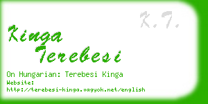 kinga terebesi business card